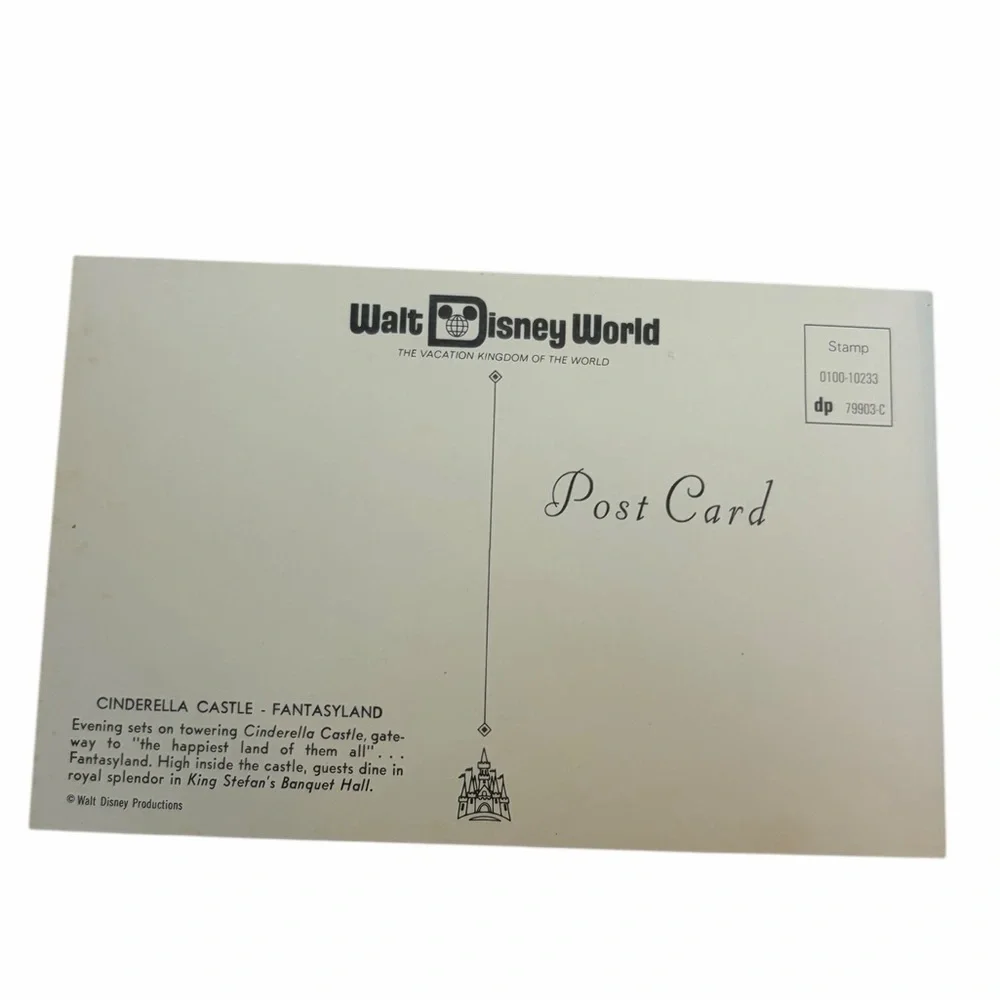 Cinderella Castle Postcard – Walt Disney World Magic, Fairytale Keepsake